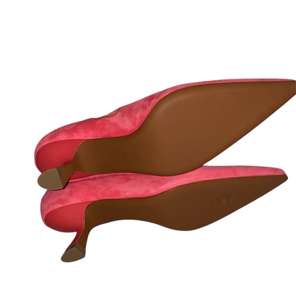 NWOT Lafayette 148 New York pink suede scarlet heels - Picture 6 of 10